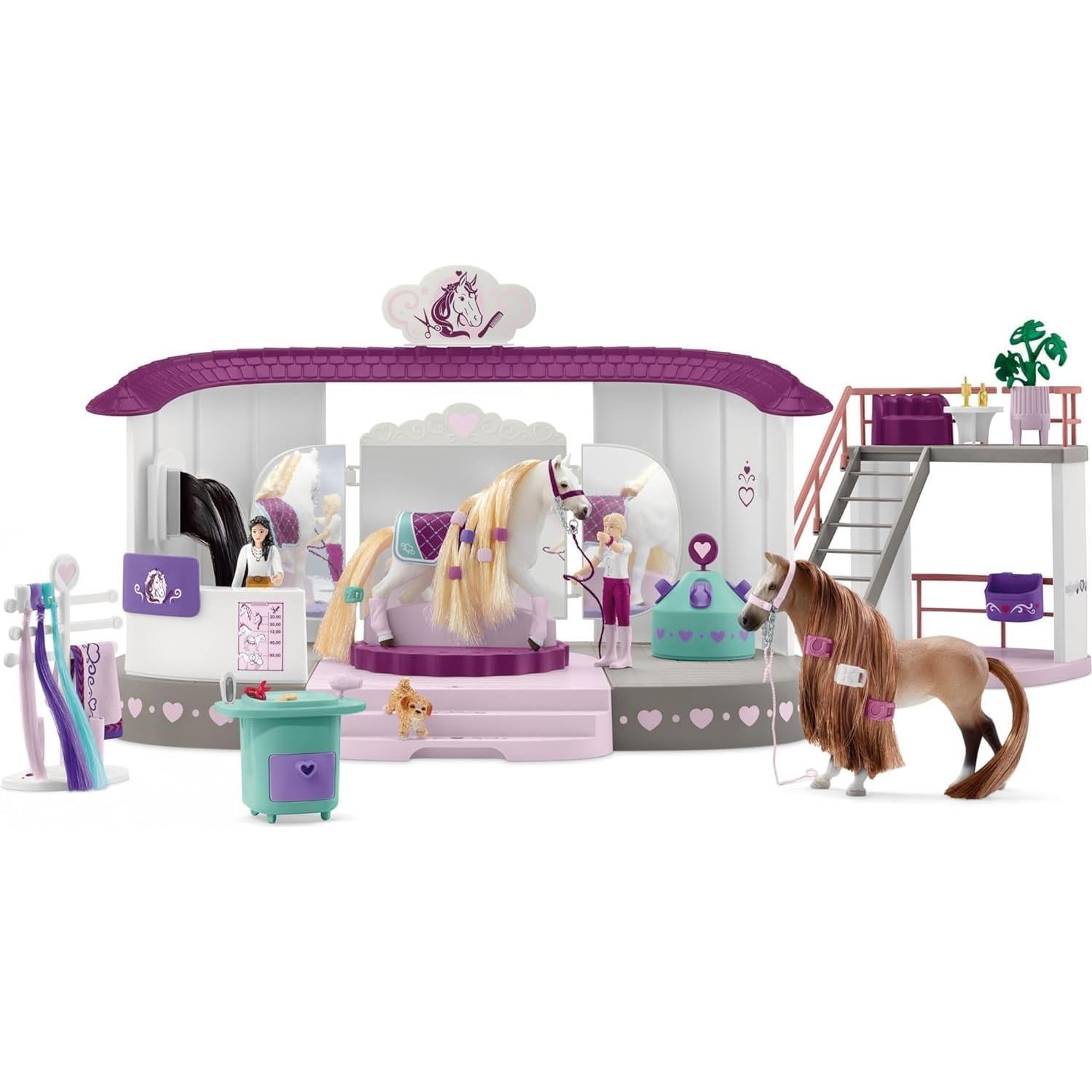 Salón de Belleza de Caballos Schleich 99 Piezas Accesorios