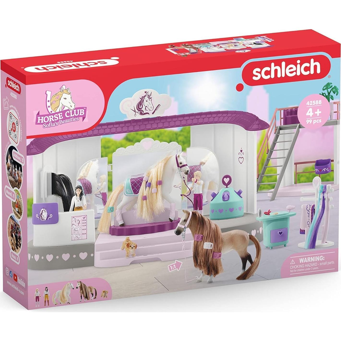 Salón de Belleza de Caballos Schleich 99 Piezas Accesorios