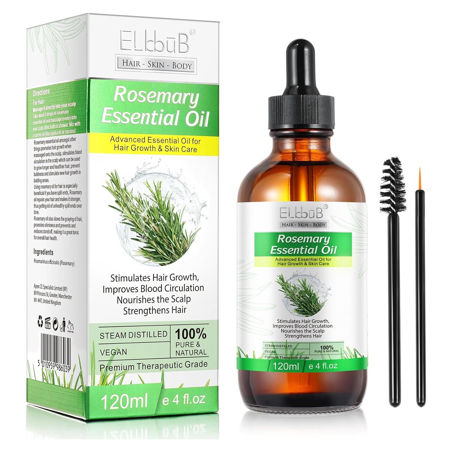 Aceite Esencial de Romero ELBBUB 120ml - Crecimiento Cabello y Piel