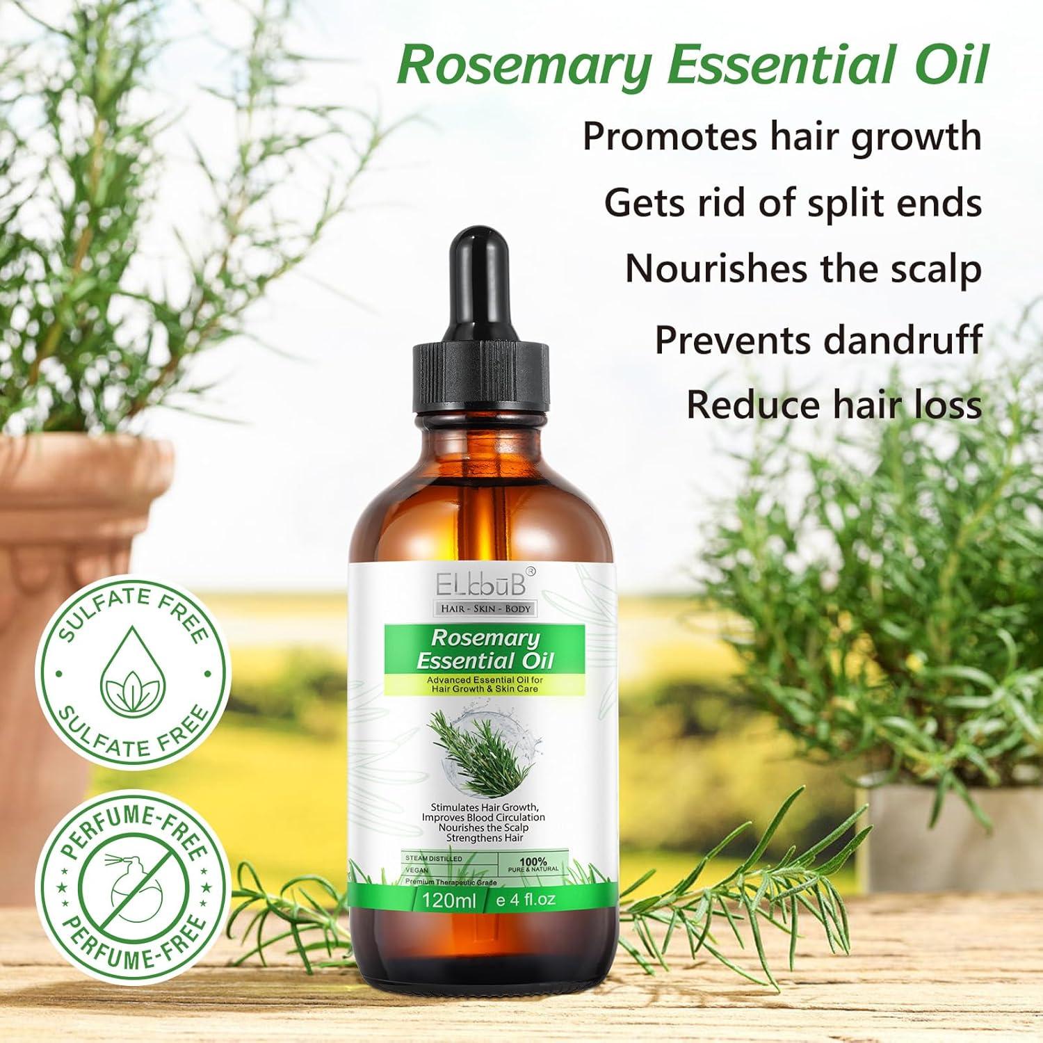 Aceite Esencial de Romero ELBBUB 120ml - Crecimiento Cabello y Piel