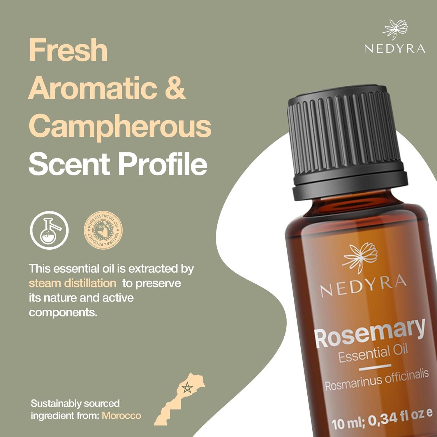 Aceite Esencial de Romero Nedyra 10 ml Puro y Natural