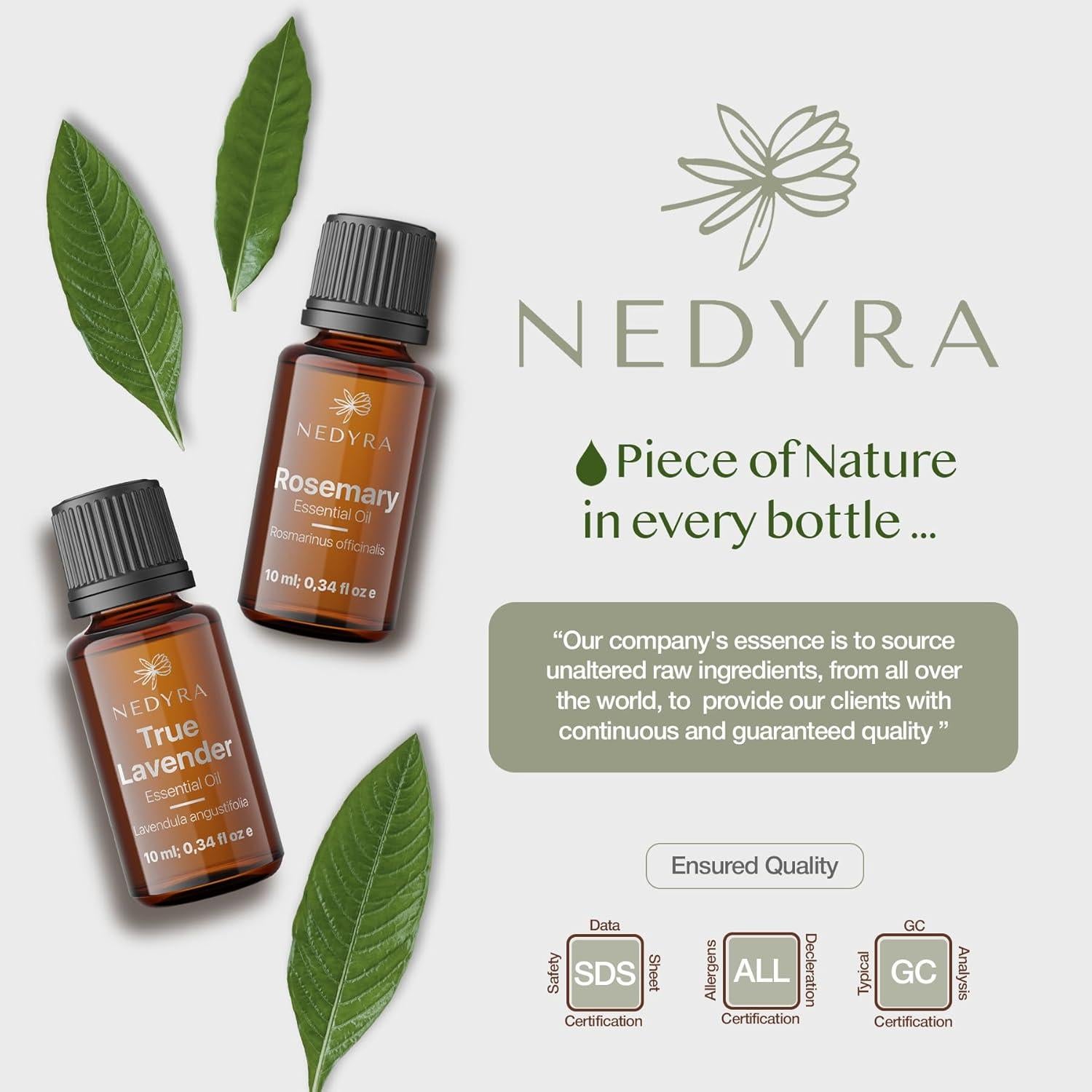 Aceite Esencial de Romero Nedyra 10 ml Puro y Natural