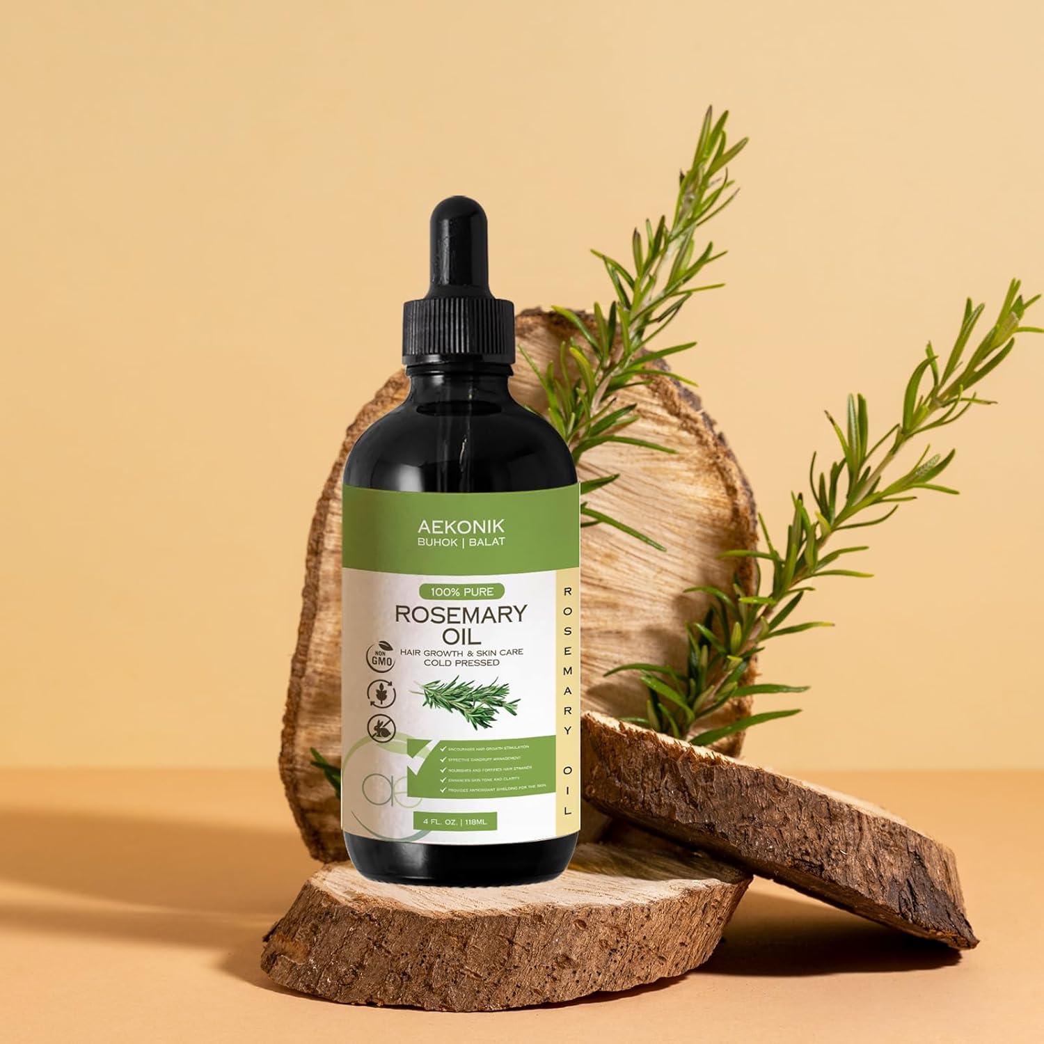 Aceite Esencial de Romero AEKONIK 113.4 ml - Hidratante Cabello y Piel