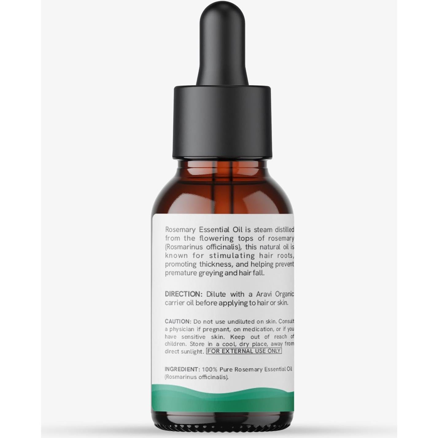 Aceite Esencial de Romero Puro Aravi Organic 15 ml - Crecimiento Cabello