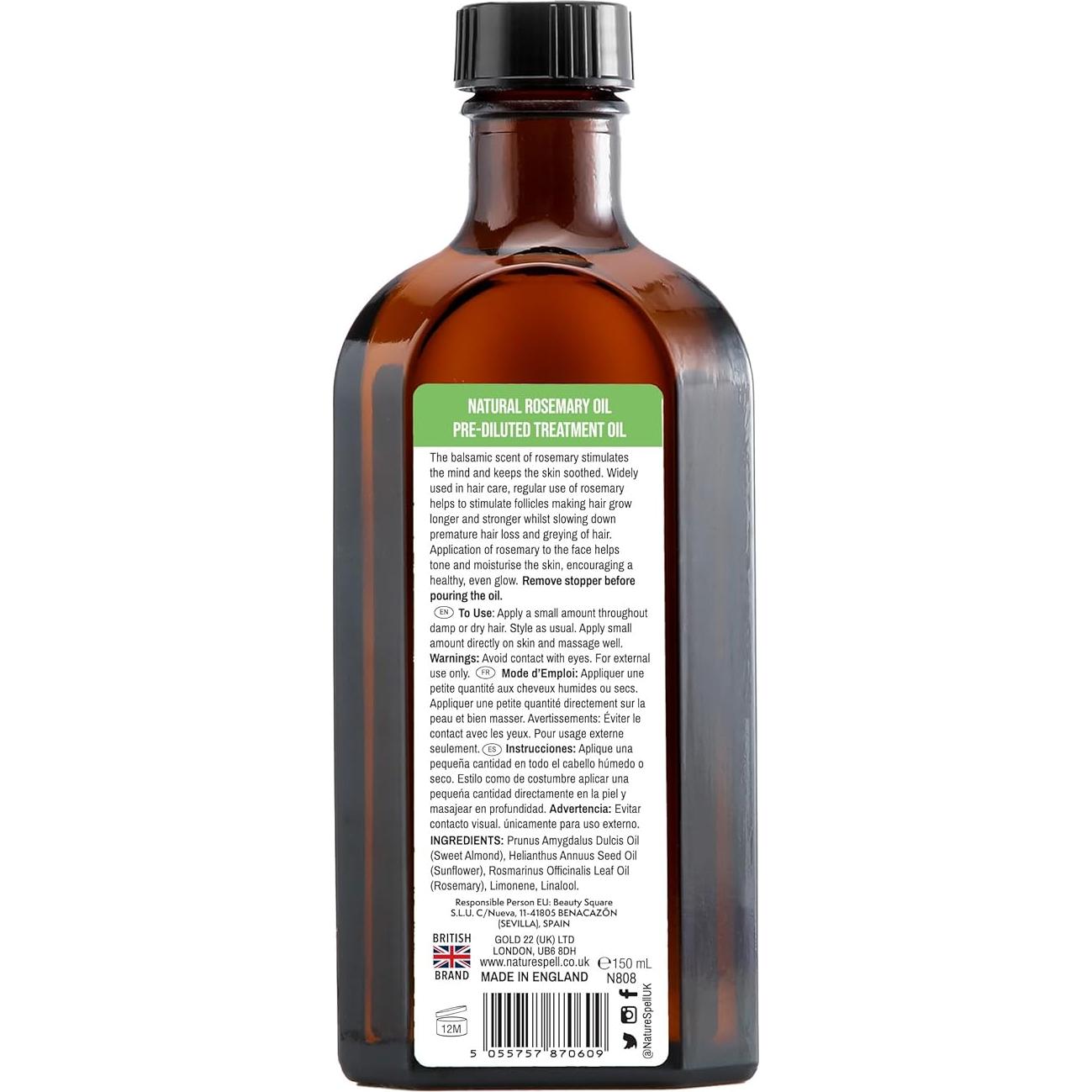 Aceite de Romero Nature Spell 150 ml - Crecimiento Cabello