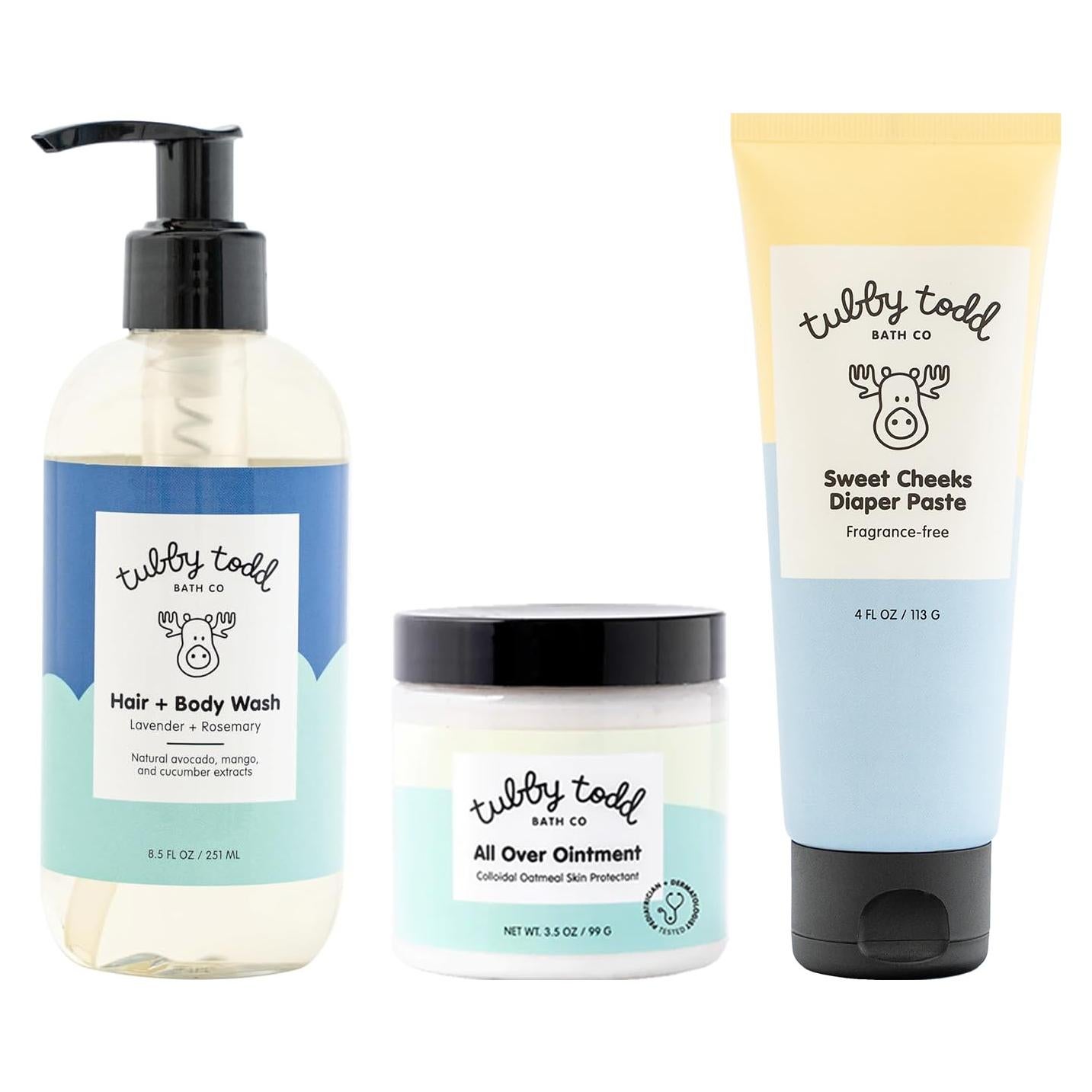 TUBBY TODD Set de Cuidado de Piel para Bebés - Jabón Hipoalergénico y Ungüento