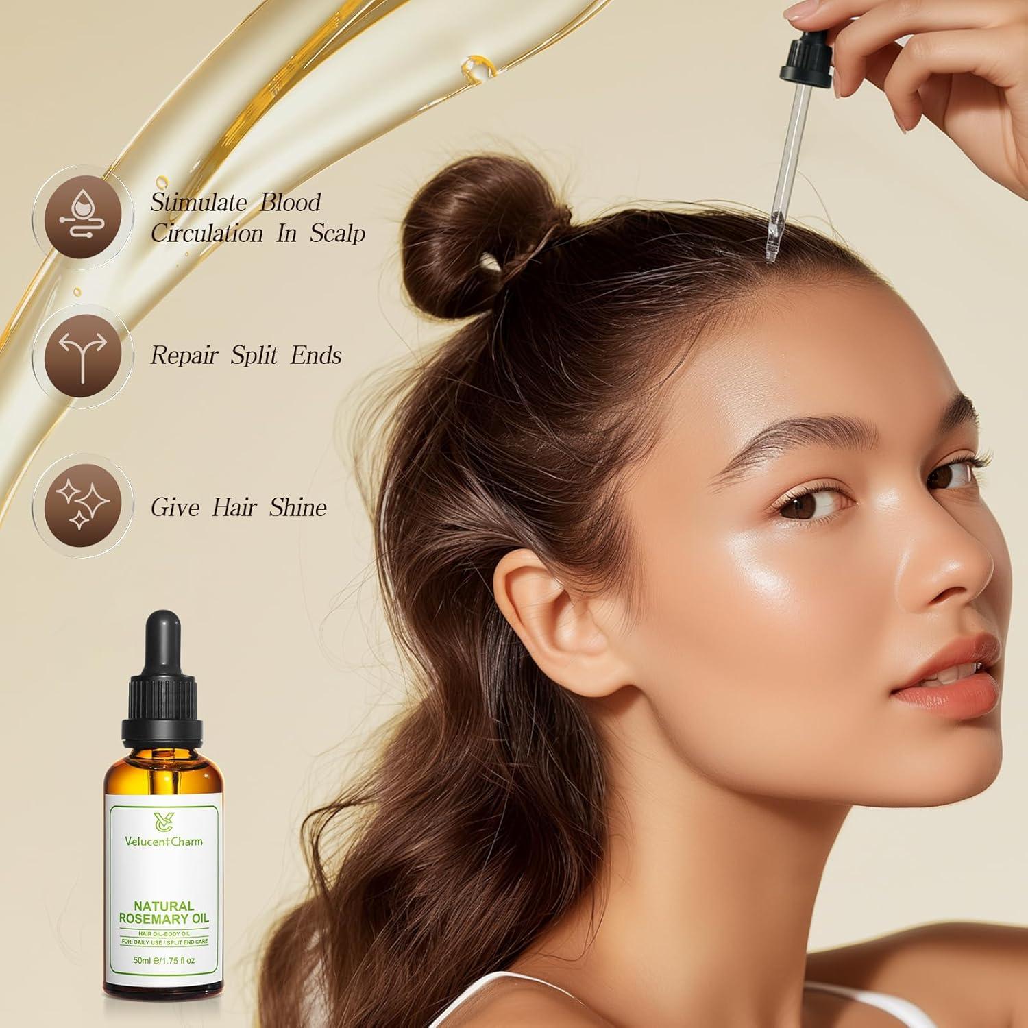 Aceite Orgánico de Romero VelucentCharm 51.2 ml Crecimiento Capilar