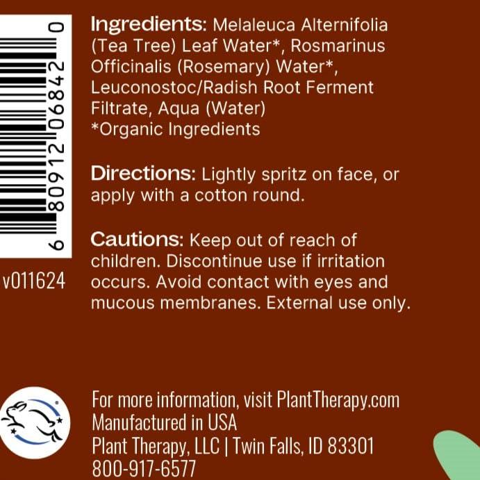 Rocío Facial Plant Therapy Té Árbol & Romero 118 ml Hidratante