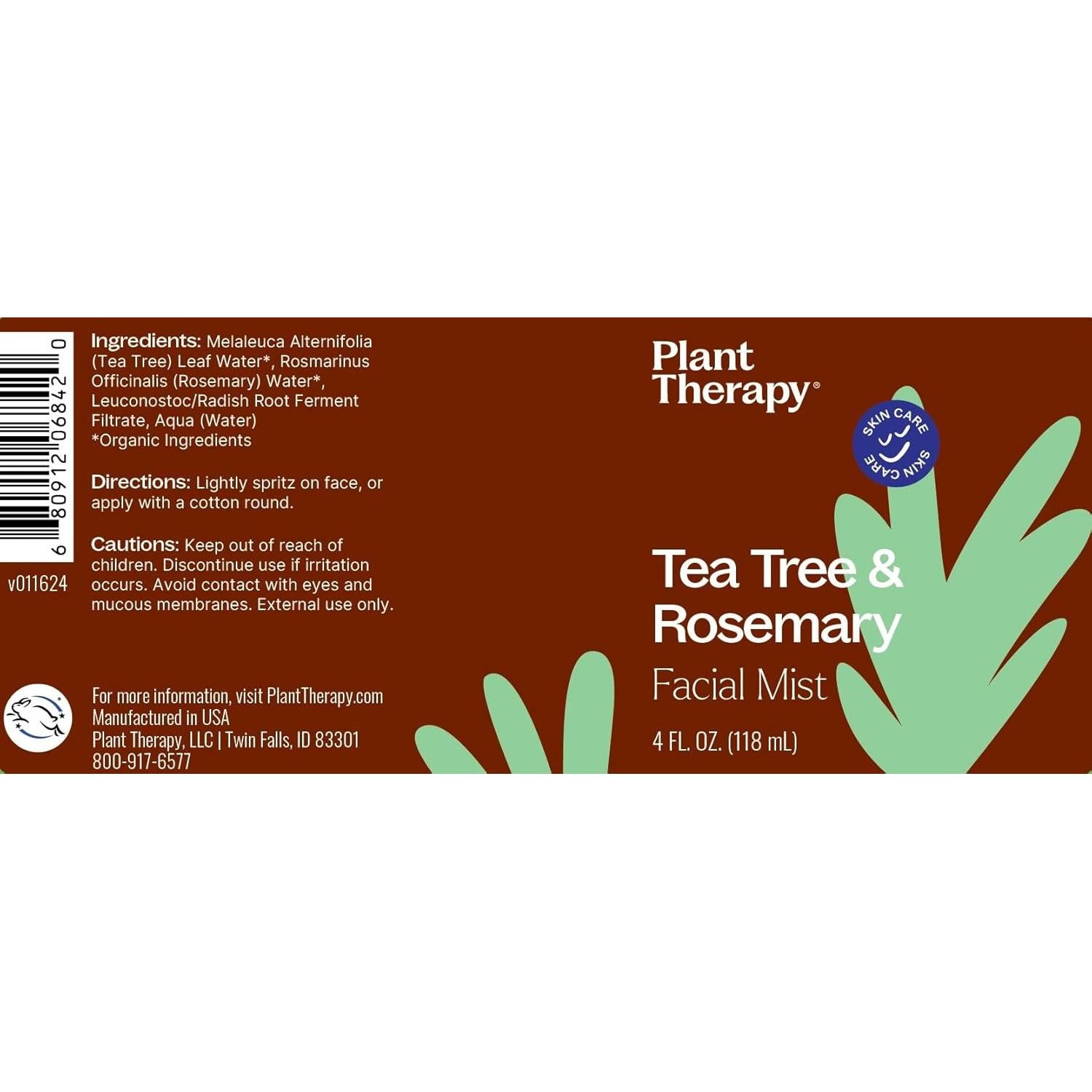 Rocío Facial Plant Therapy Té Árbol & Romero 118 ml Hidratante