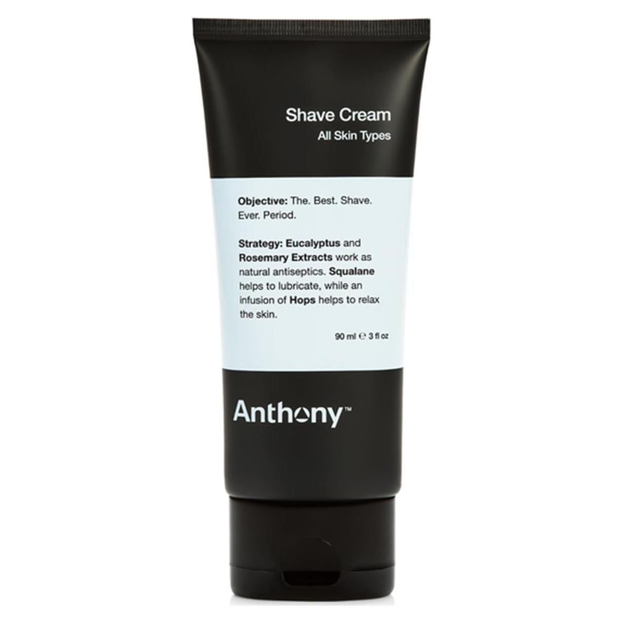 Crema de Afeitar Anthony 89 ml para Piel Sensible - Eucalipto y Menta