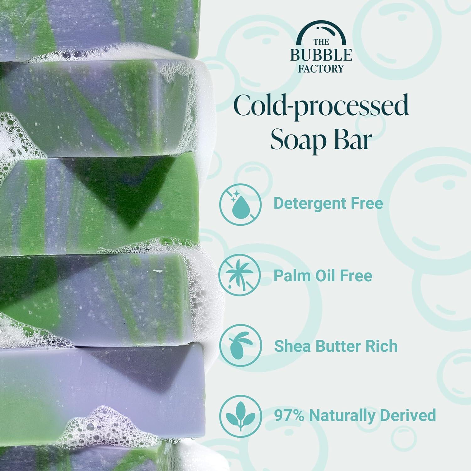 Barra de Jabón Natural Vegano The Bubble Factory 3x99g Romero Lavanda