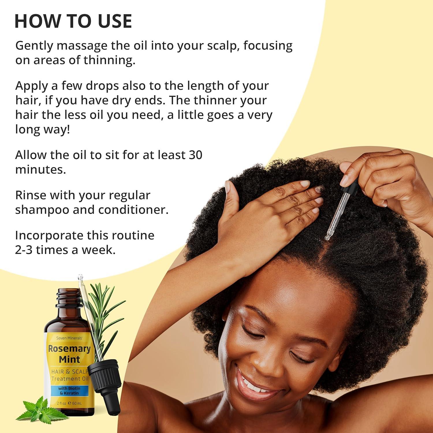 Aceite de Romero Seven Minerals 60ml - Crecimiento Cabello Biotina