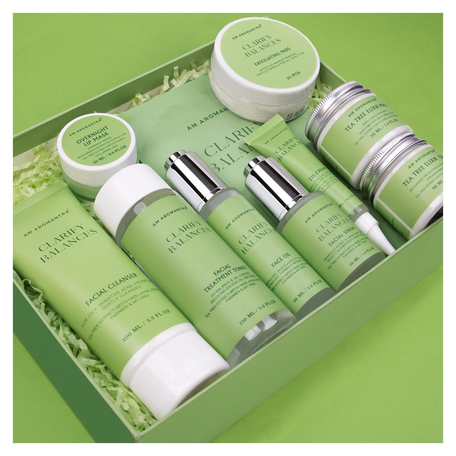 Conjunto de Cuidado Facial AM AROMANTRA - 10 Piezas Hidratantes