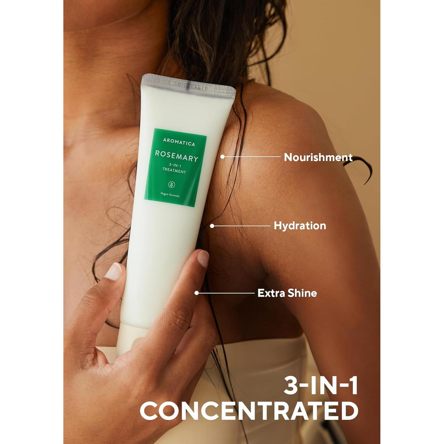 Tratamiento Capilar 3-en-1 AROMATICA Romero 160ml - Nutre e Hidrata