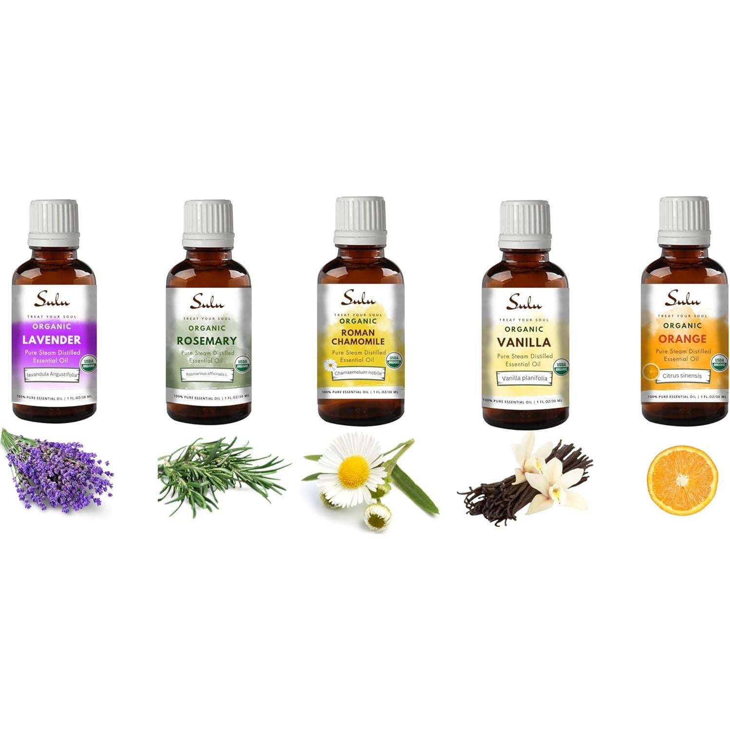 Aceite Esencial Orgánico SULU 100% Puro Romero 29.57 ml