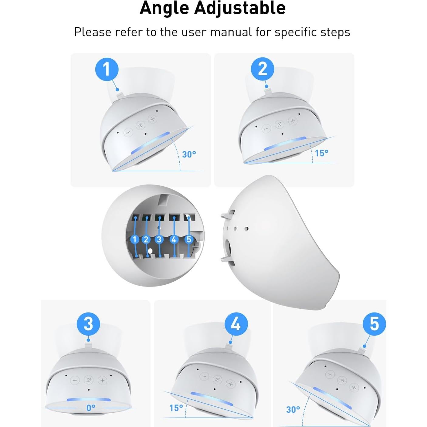 Soporte de Pared Maxonar para Altavoz Echo Pop - Blanco