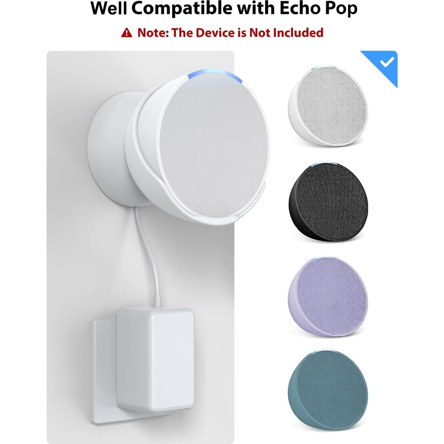 Soporte de Pared Maxonar para Altavoz Echo Pop - Blanco