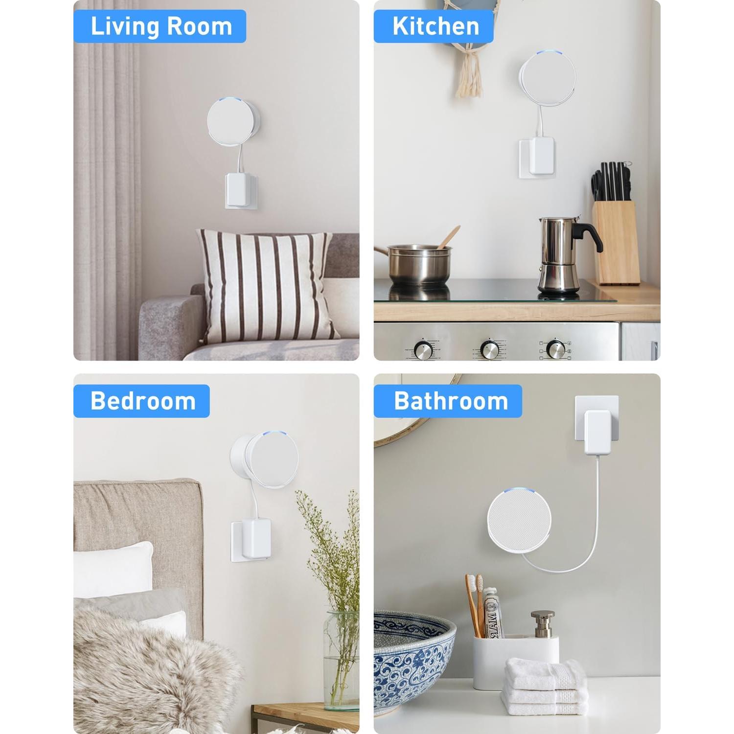 Soporte de Pared Maxonar para Altavoz Echo Pop - Blanco