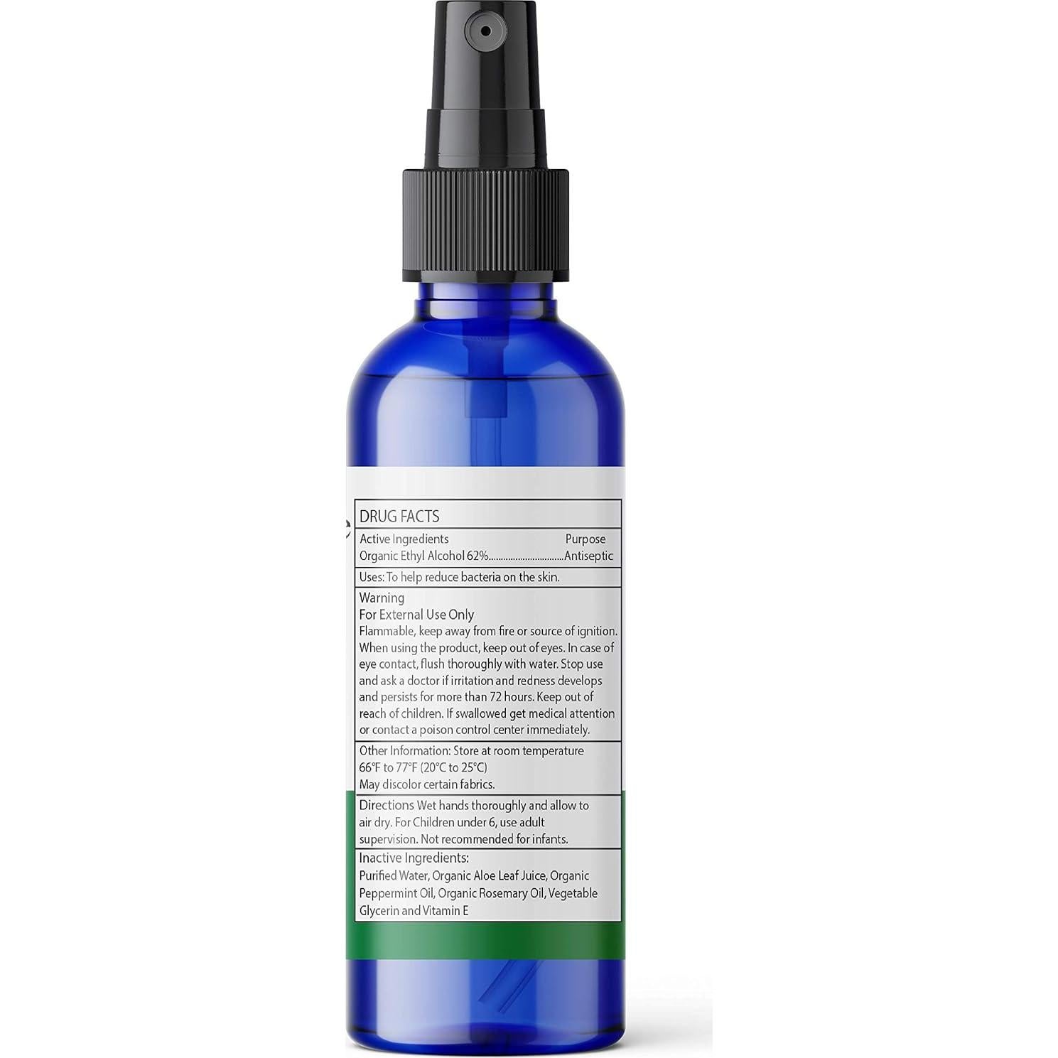 Brittanie's Thyme Organic Travel Hand Sanitizer Spray, Rosemary & Peppermint 2oz 6 Count | Vitamin E Aloe Moisturizing | Non Greasy & Replenishes Moisture & Nourishes Skin