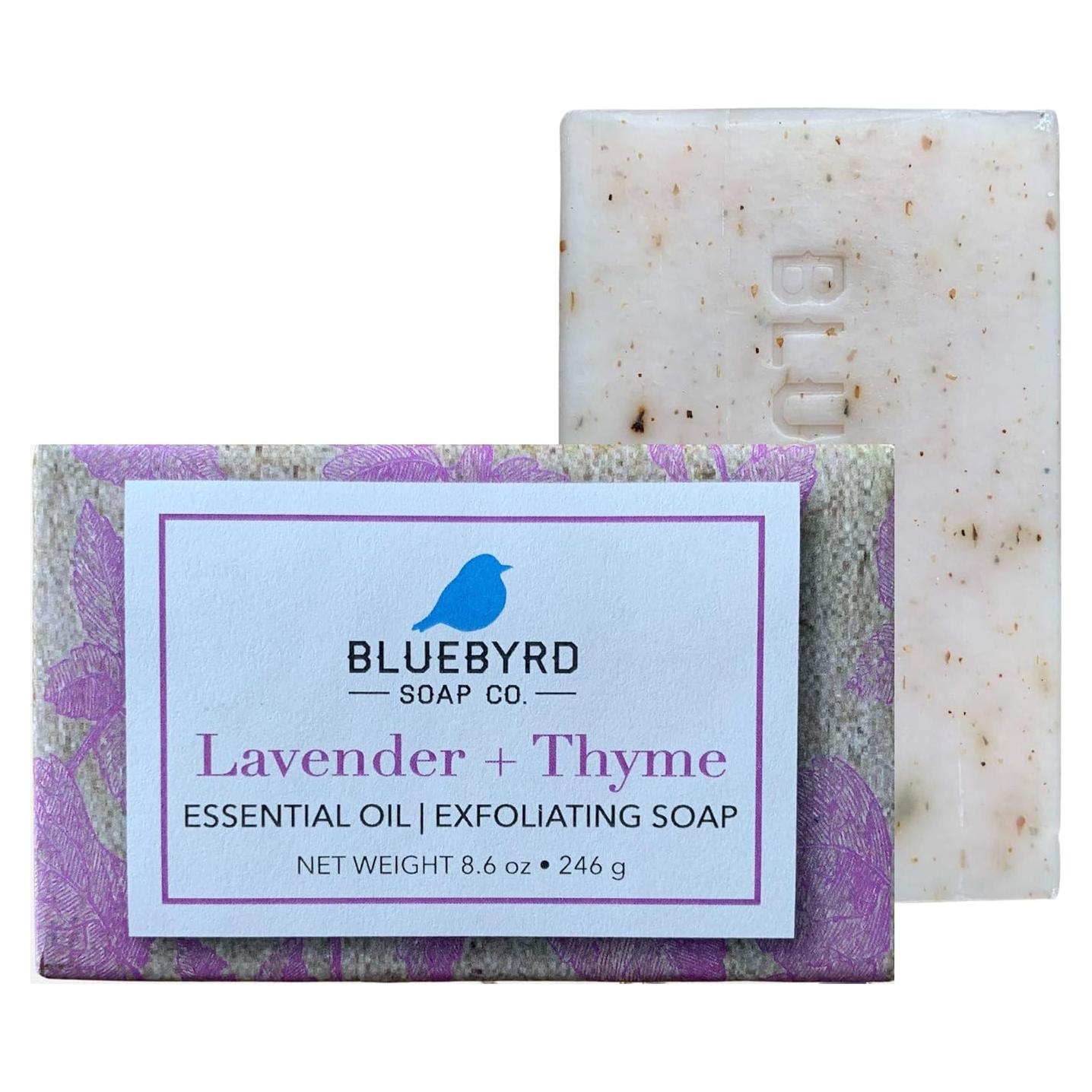 Jabón Exfoliante Bluebyrd Soap Co. Lavanda y Tomillo 245g