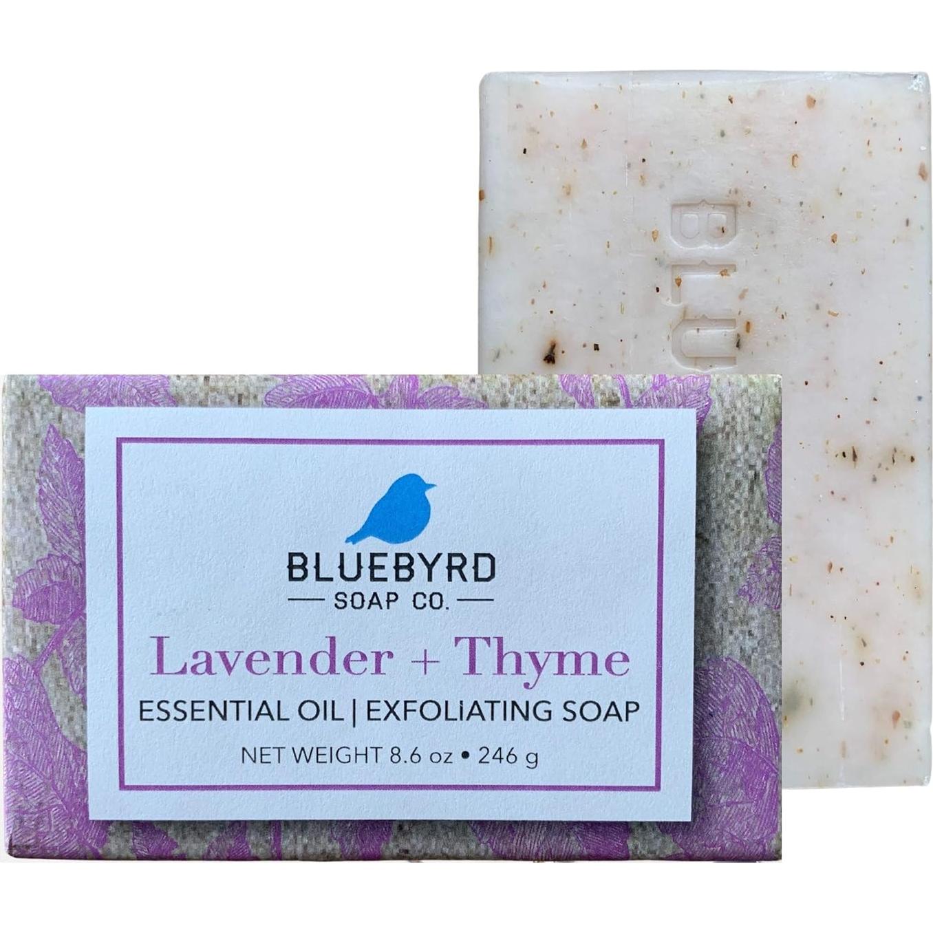 Jabón Exfoliante Bluebyrd Soap Co. Lavanda y Tomillo 245g