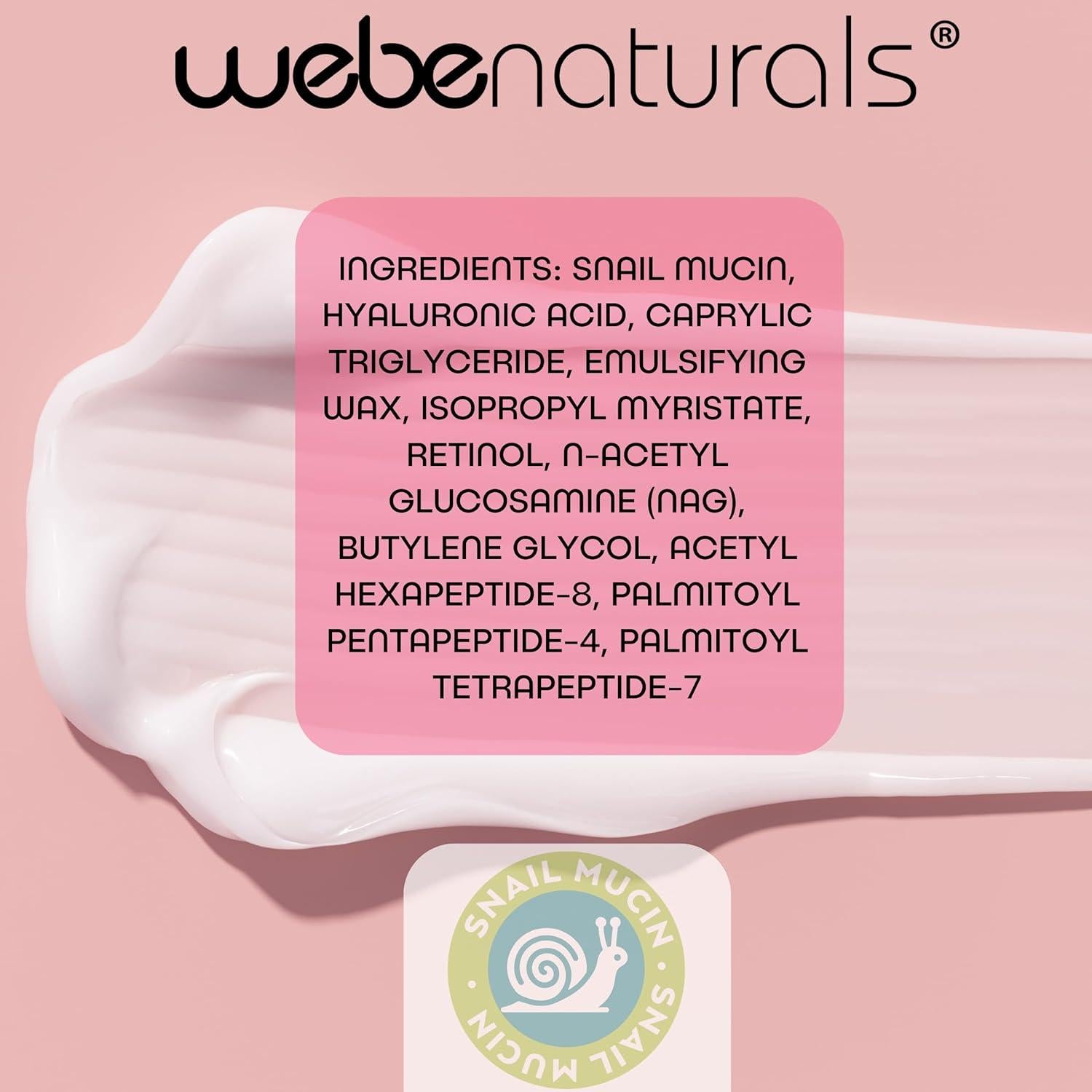 Crema Hidratante Mucina de Caracol Webe 50 ml - Antienvejecimiento