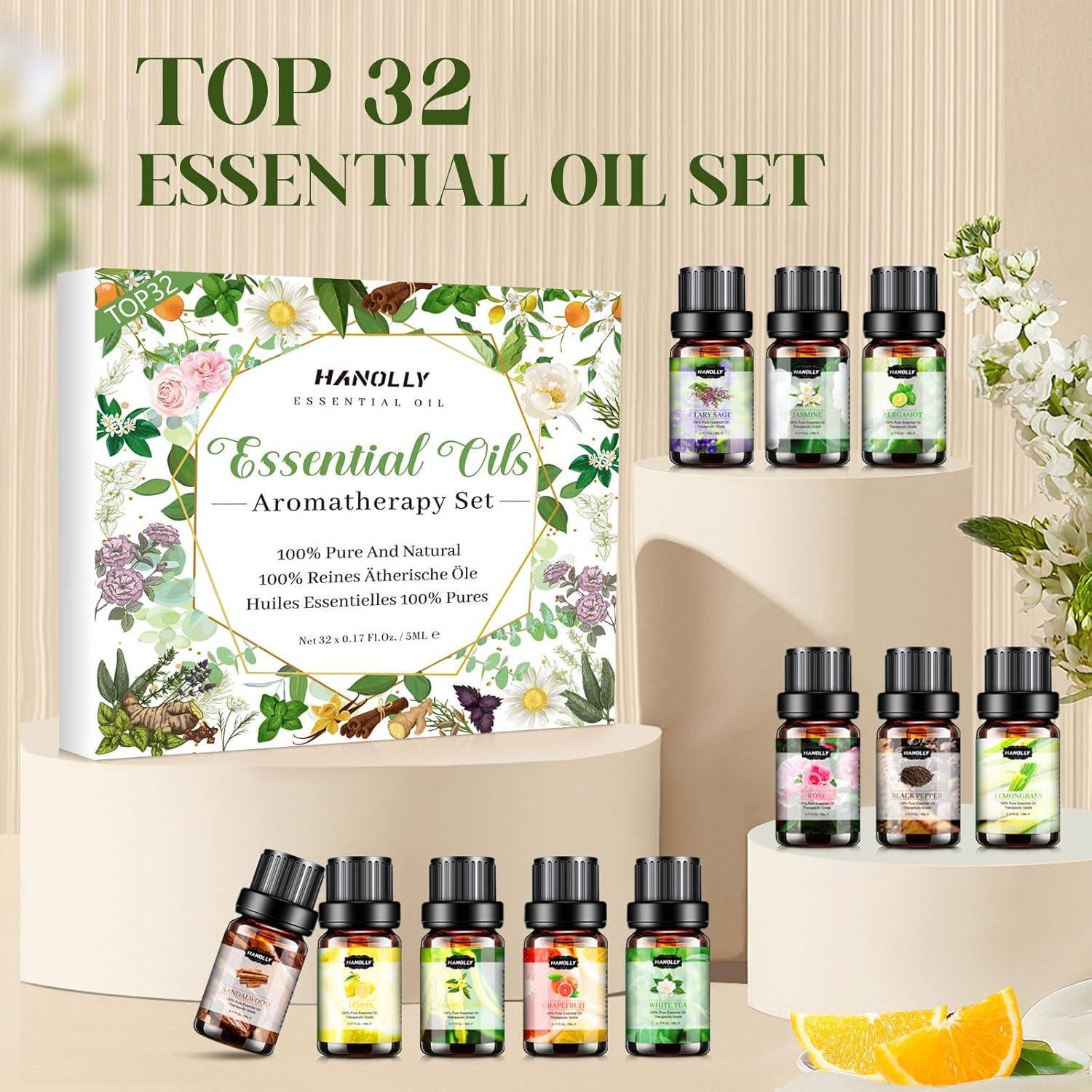 Juego de 32 Aceites Esenciales 5ml - Aromaterapia Hanolly
