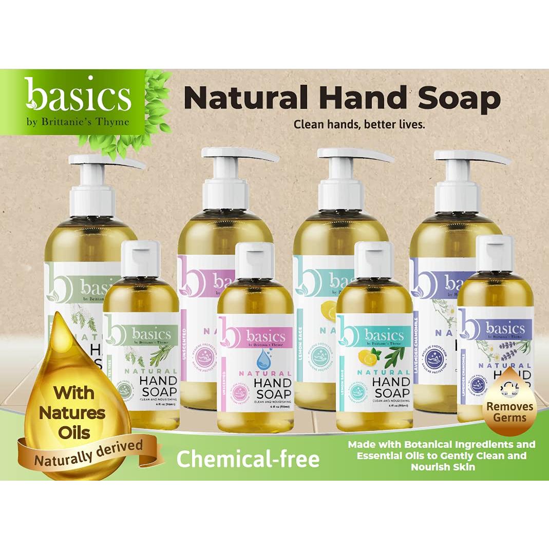 Jabón de Manos Natural Brittanie's Thyme 354 ml Sin Fragancia - Paquete de 3