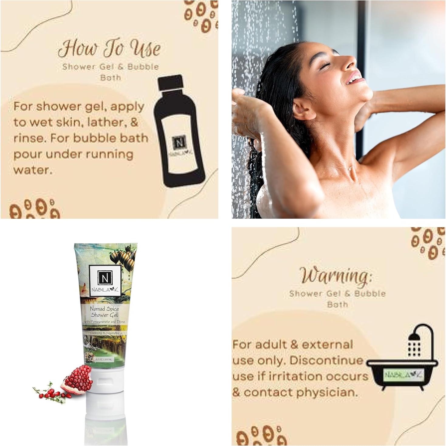 Gel de Ducha Nabila K Honeysuckle 59 ml - Natural y Hidratante