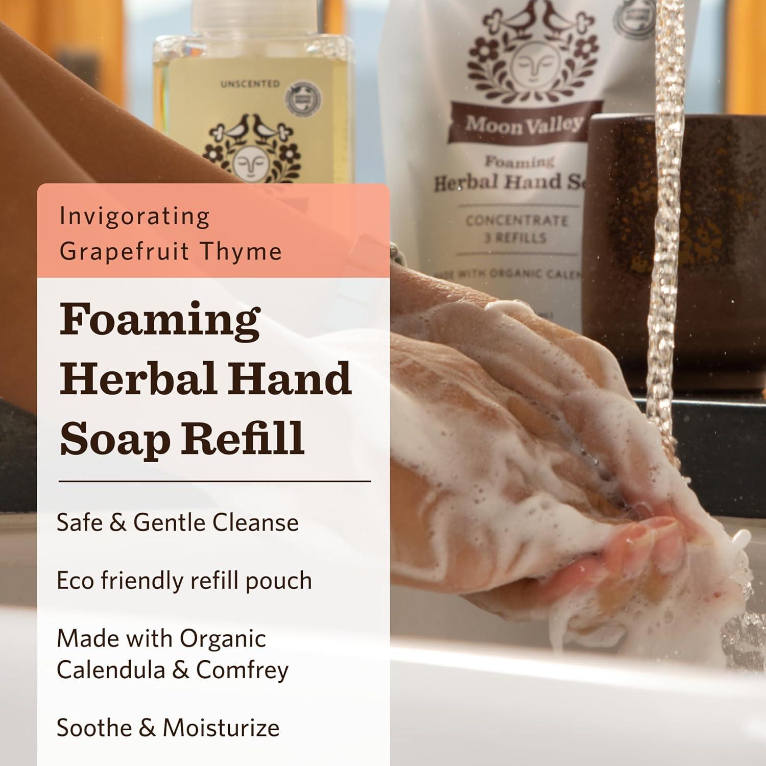 Recarga Jabón Espumoso Moon Valley 2x302ml Toronja y Tomillo