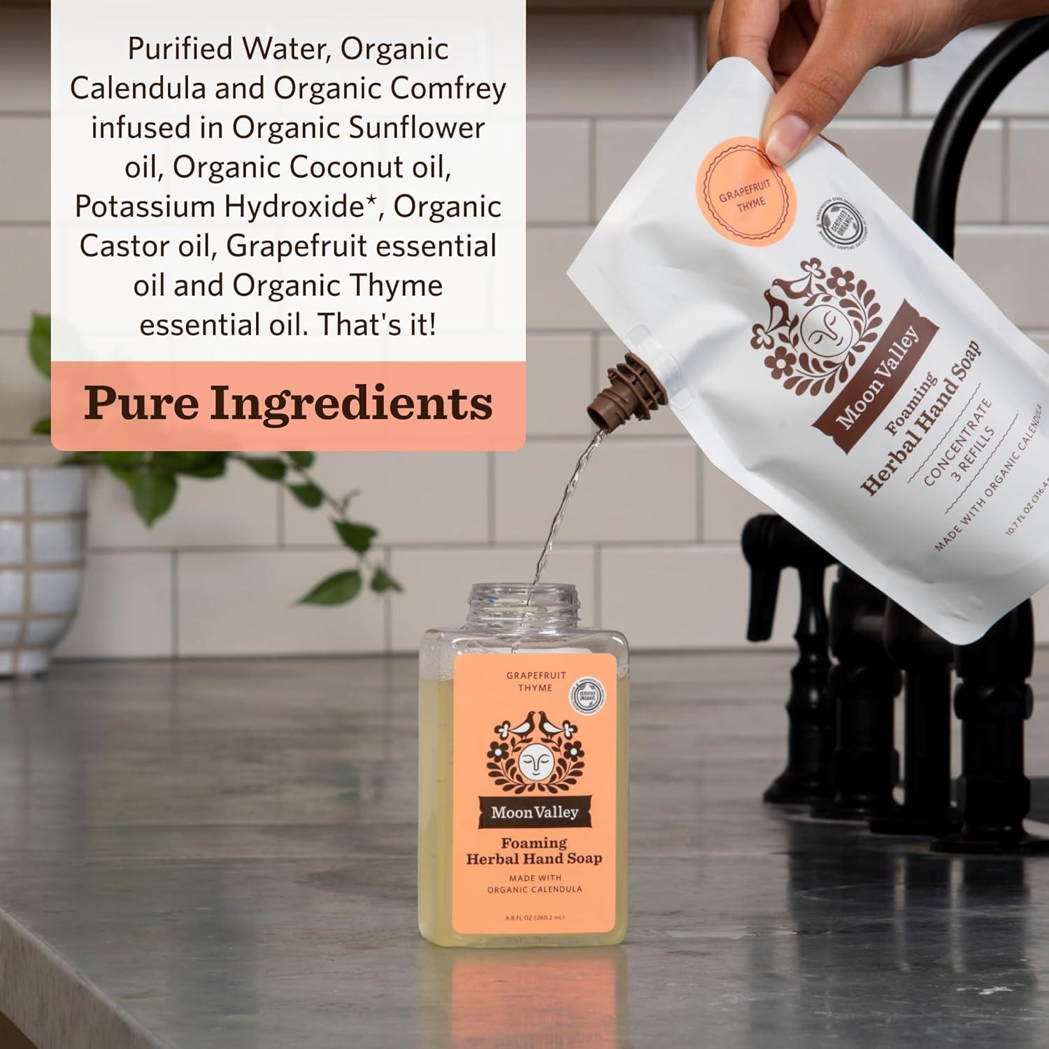 Recarga Jabón Espumoso Moon Valley 2x302ml Toronja y Tomillo