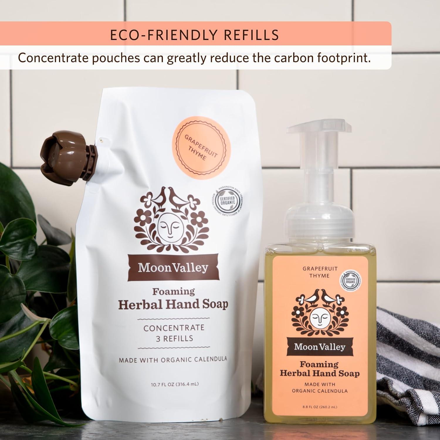 Recarga Jabón Espumoso Moon Valley 2x302ml Toronja y Tomillo