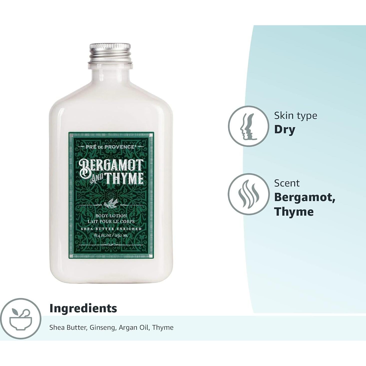 Loción Corporal para Hombres Bergamota y Tomillo Pre de Provence 250ml