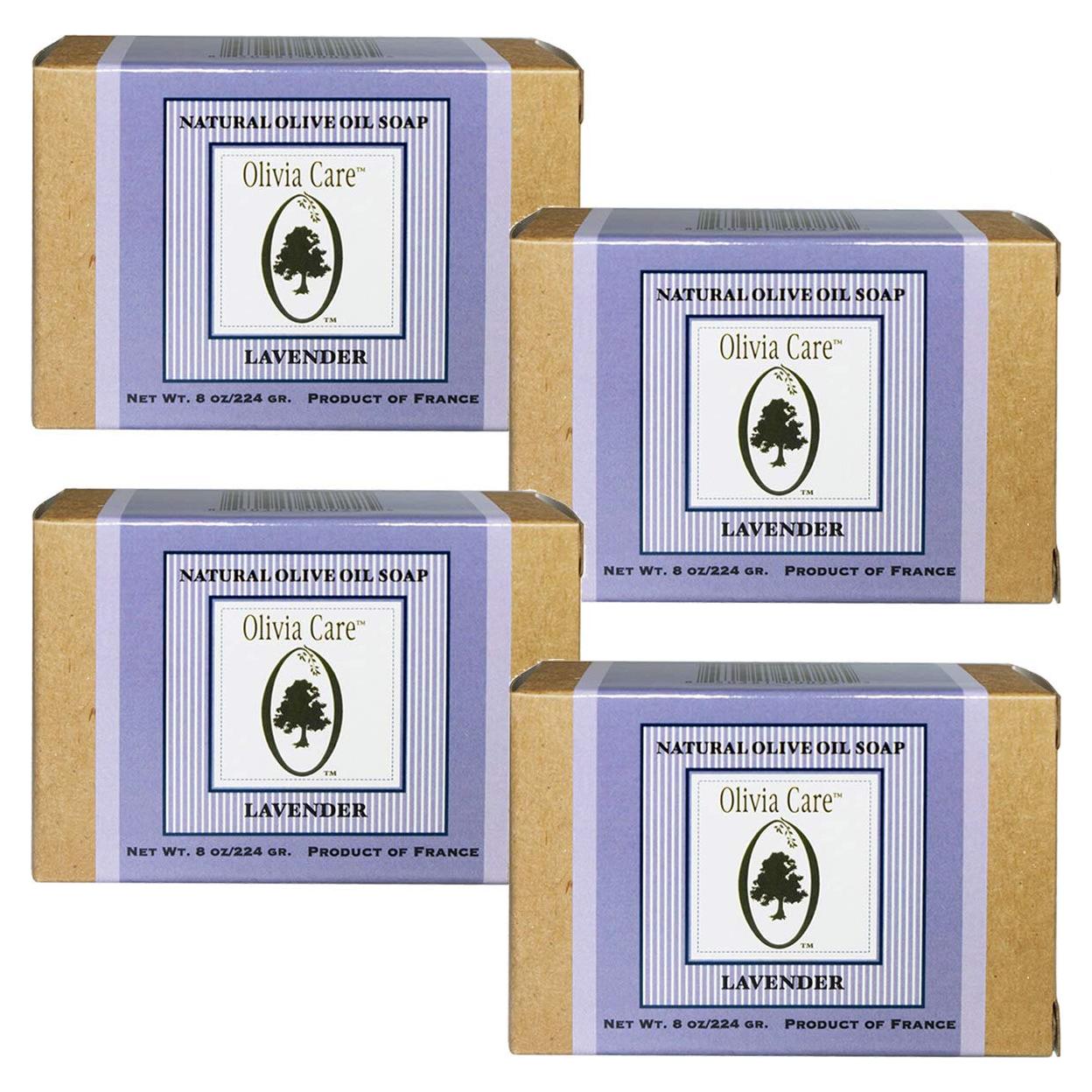 Jabón Natural Olivia Care Lavanda 4x227g Hipoalergénico