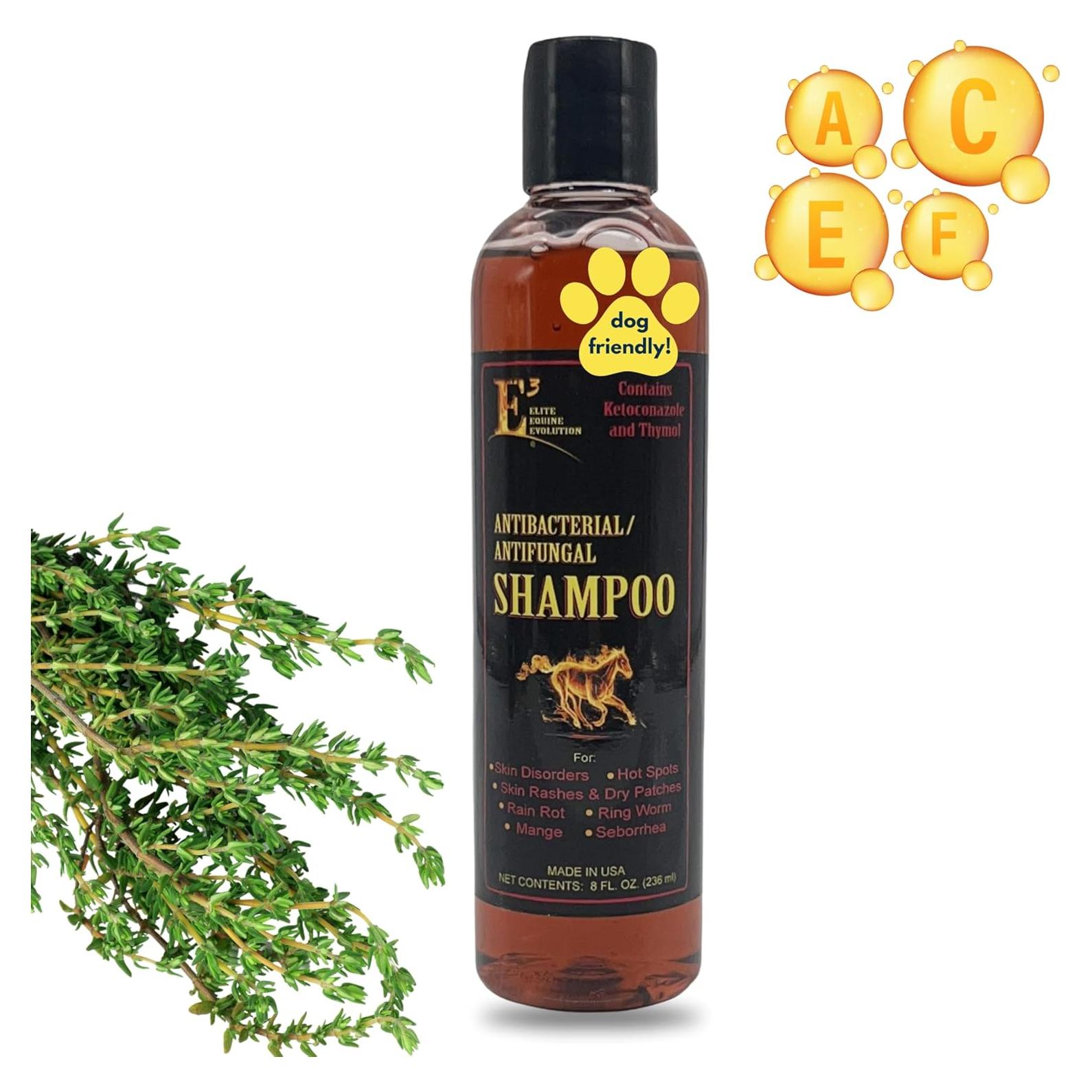 Champú E3 Antifúngico para Caballos y Perros 236.6 ml