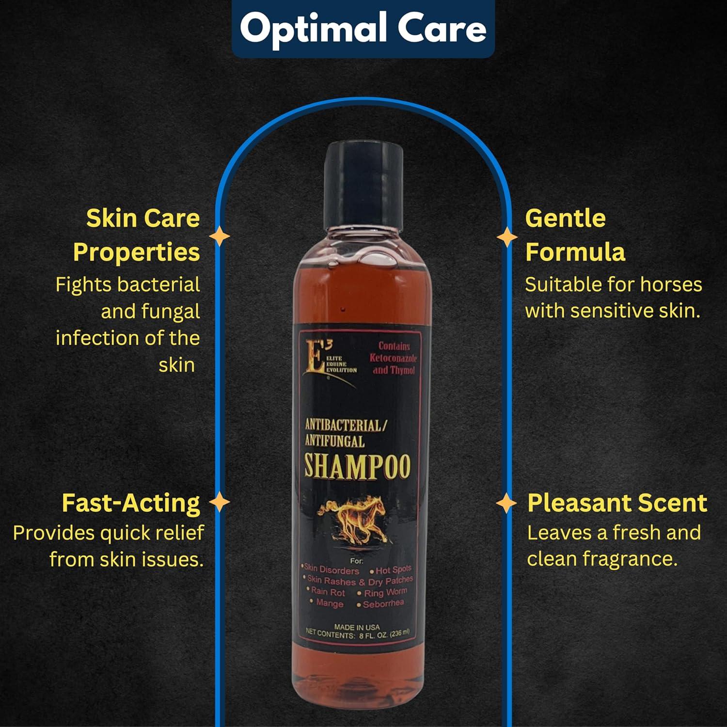 Champú E3 Antifúngico para Caballos y Perros 236.6 ml