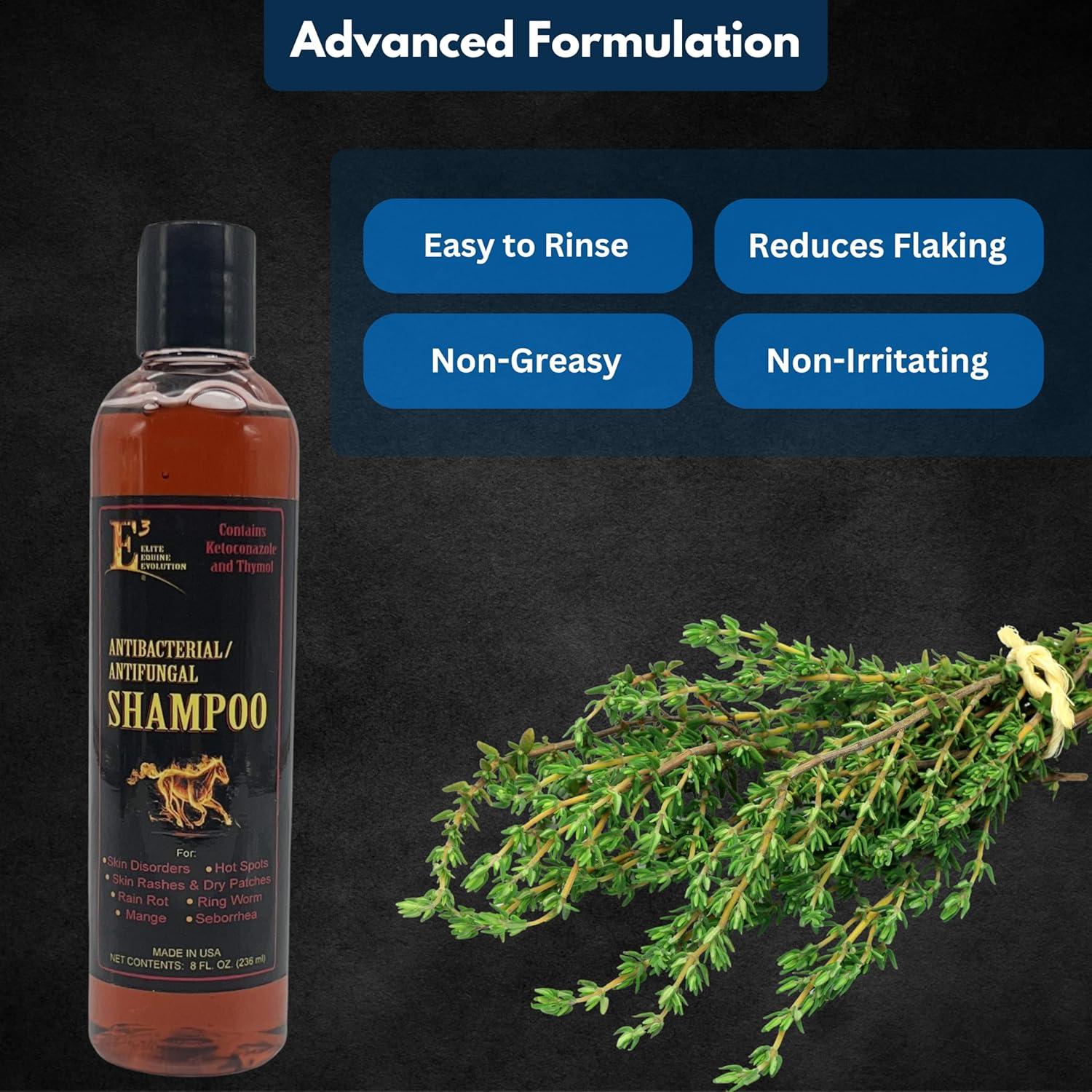 Champú E3 Antifúngico para Caballos y Perros 236.6 ml