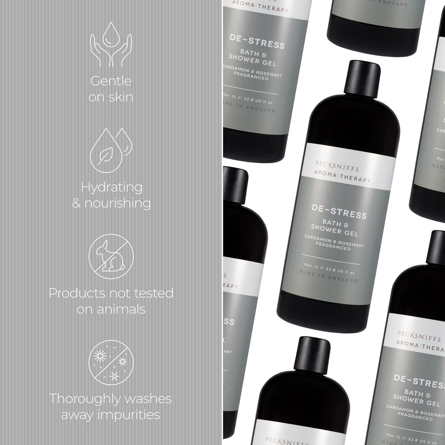 Gel de Ducha Hidratante Pecksniff's De-Stress 1L Romero Cardamomo