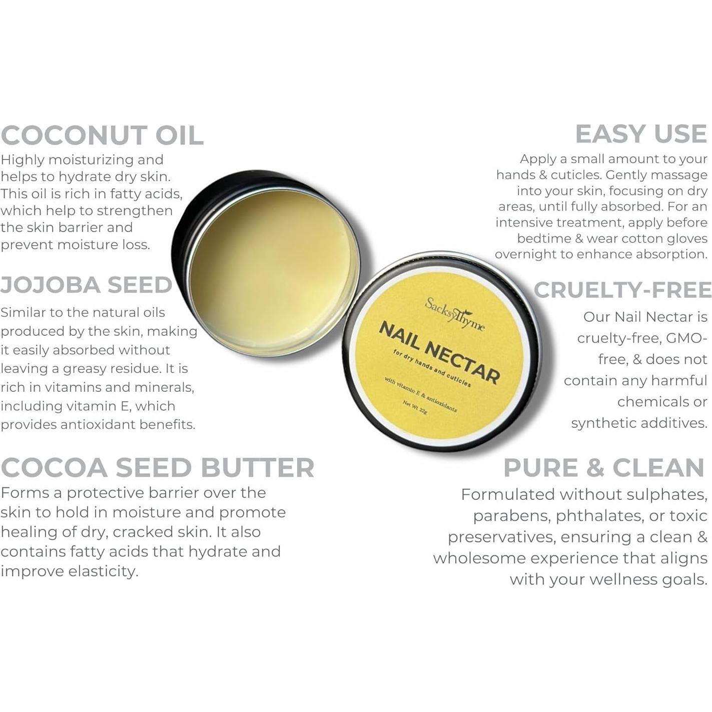 Bálsamo Hidratante para Manos y Uñas Sacksy Thyme 56.7 g