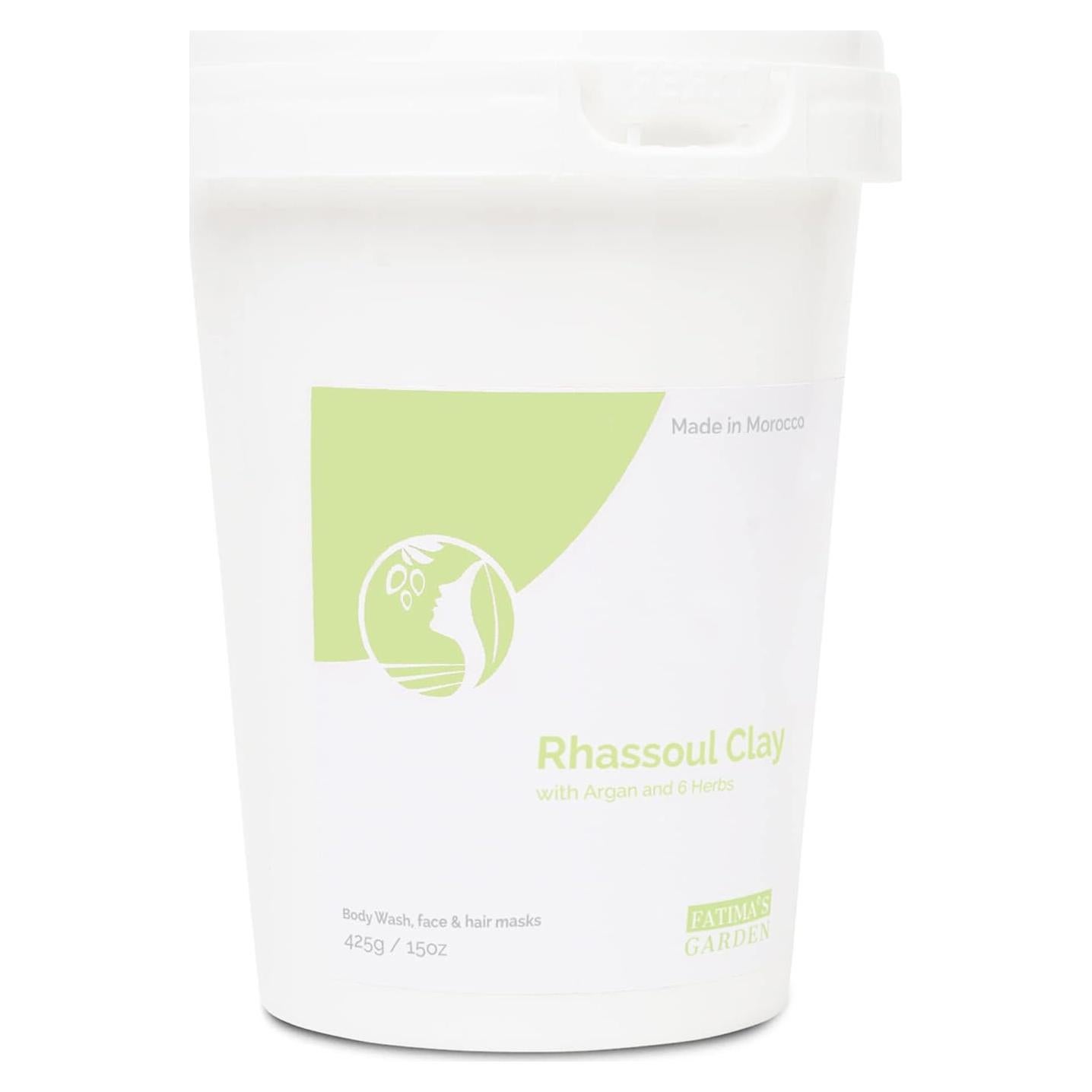 Arcilla Rhassoul Fatima con 7 Hierbas - 425g Facial Detox