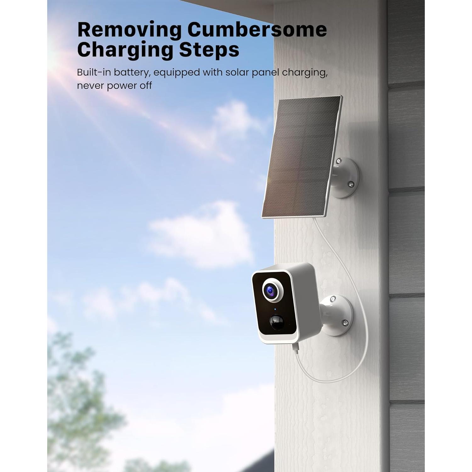 Cámara de Seguridad Inalámbrica Solar PEEIPM 1080P IP54