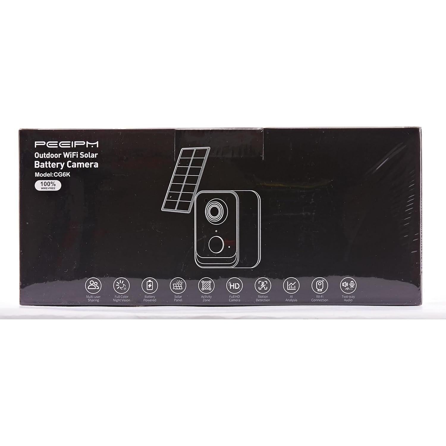 Cámara de Seguridad Inalámbrica Solar PEEIPM 1080P IP54