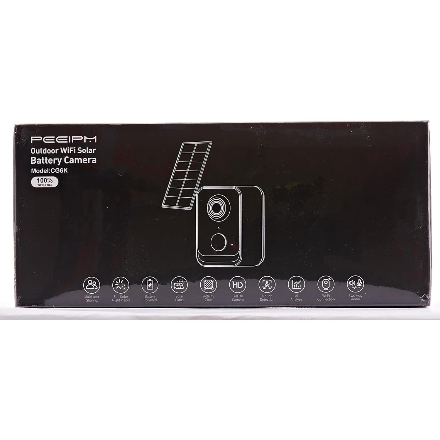 Cámara de Seguridad Inalámbrica Solar PEEIPM 1080P IP54