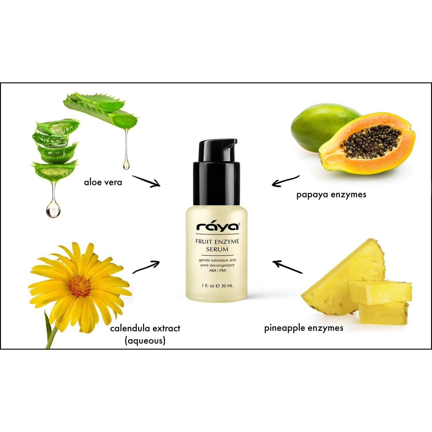 Suero Exfoliante Facial RAYA 505 - Enzima de Fruta 30g