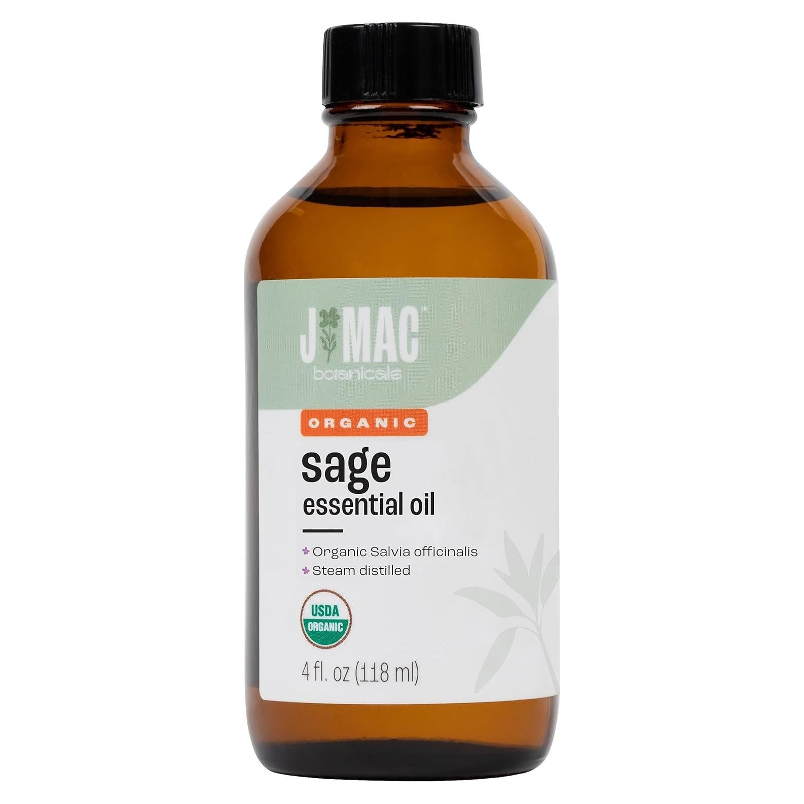 Aceite Esencial de Salvia Orgánico J Mac Botanicals 118 ml