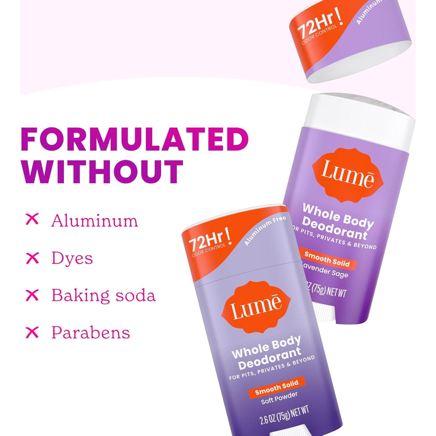 Desodorante Corporal Lume Barra Sólida 73.93g - Control Olores 72h