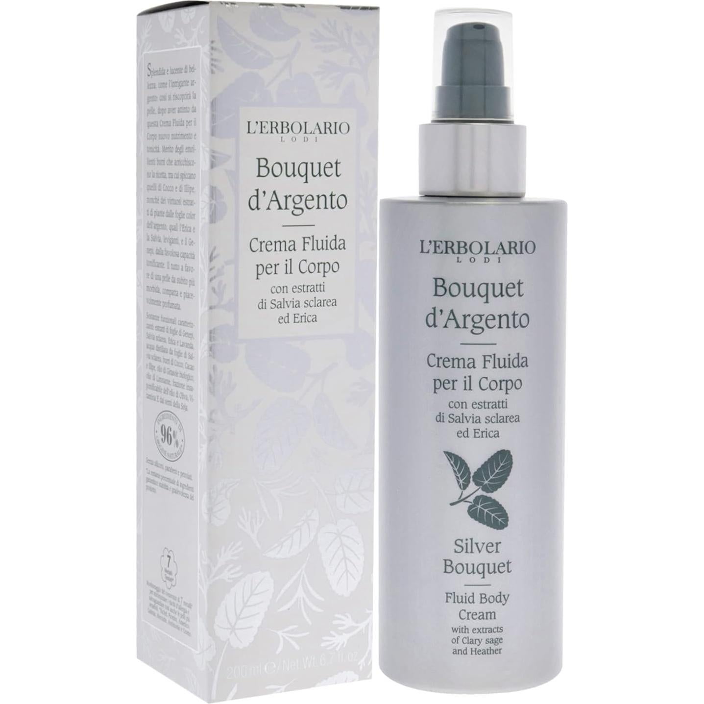 Crema Corporal Fluida L'Erbolario 190 g - Hidratante Salvia y Brezo