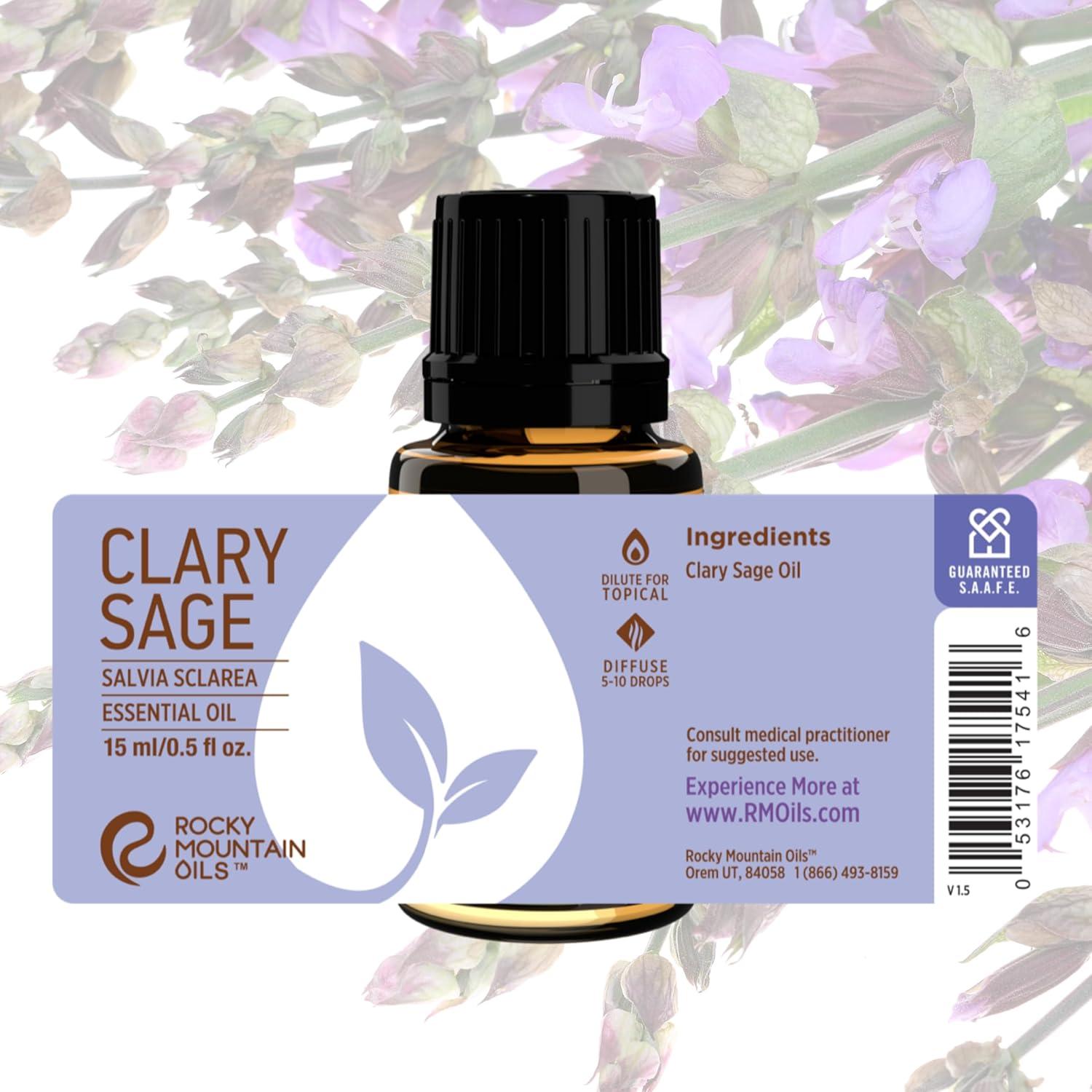 Aceite Esencial de Salvia Clary Rocky Mountain 15ml 100% Puro