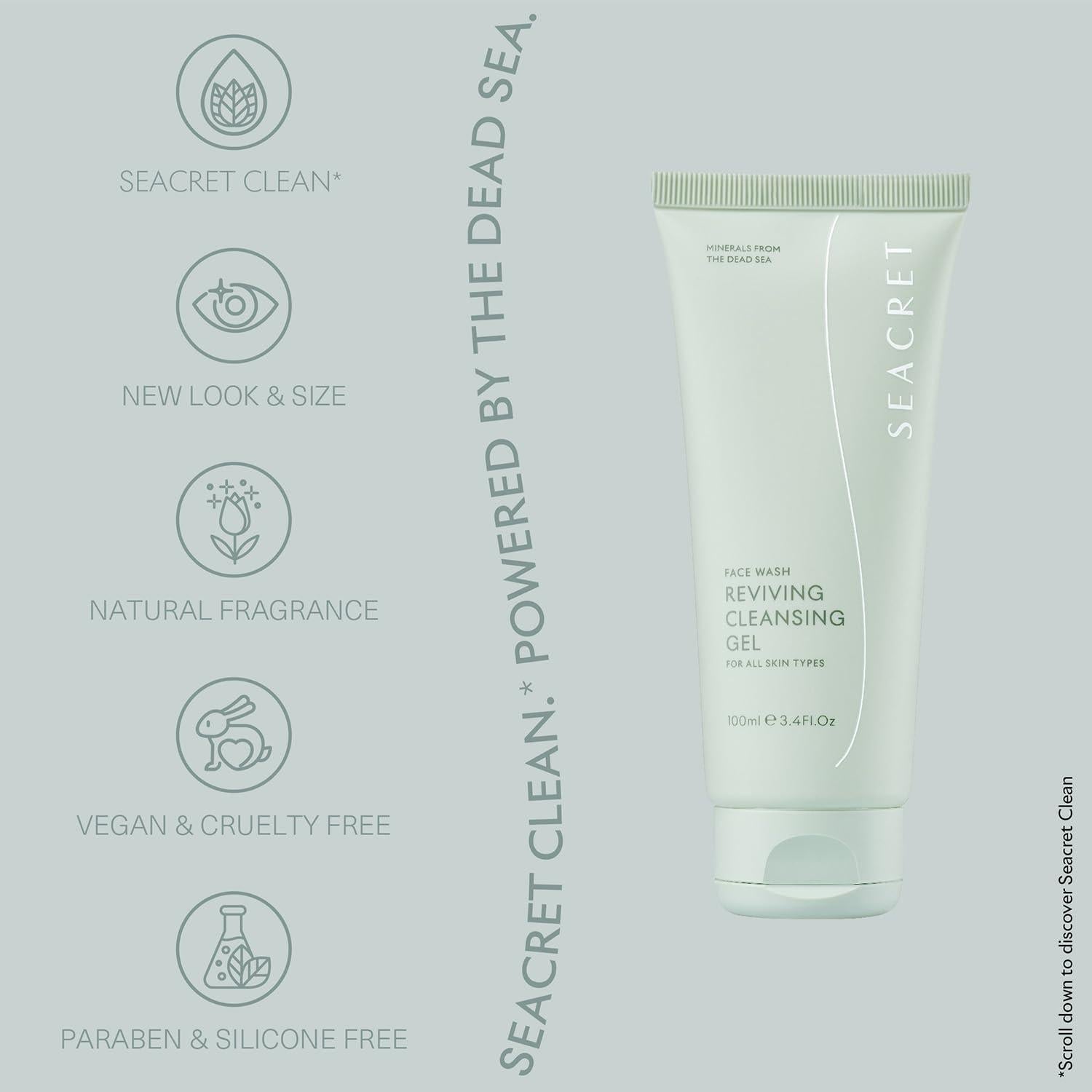 Gel Limpiador Revitalizante SEACRET 124 ml - Facial Suave con AHA