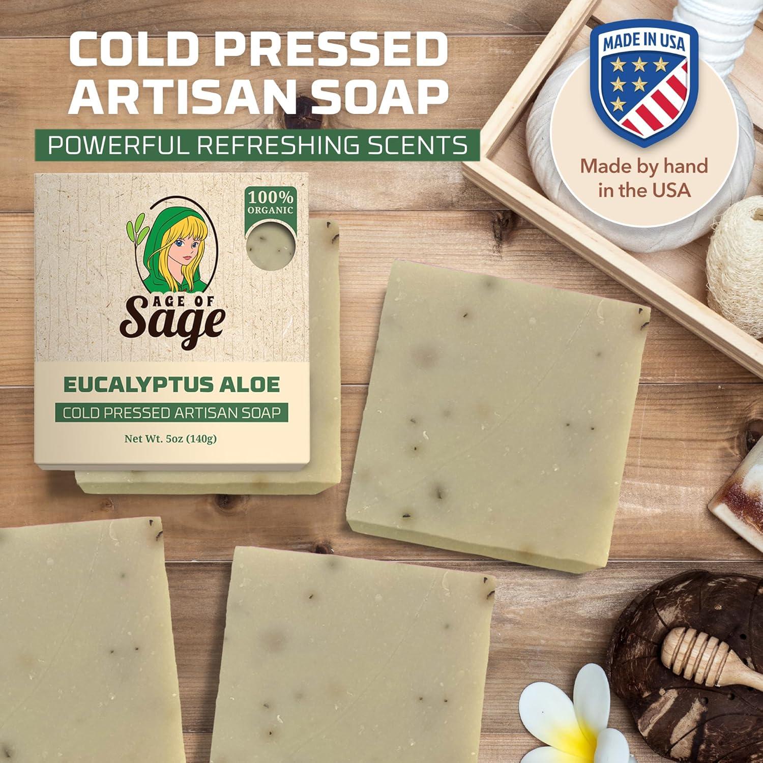 Set de Jabones Artesanales Eucalipto y Aloe - Edad de la Salvia